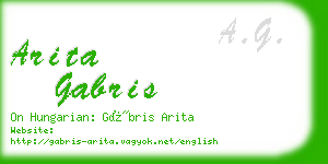 arita gabris business card